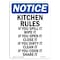 Signmission OSHA Notice, 5" Height, Kitchen Rules If You Spill It Sign, 5" X 3.5", Portrait OS-NS-D-35-V-13907 - alternate 1